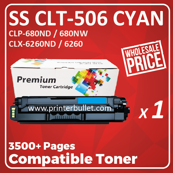 Compatible Samsung CLT-506 Cyan Toner Cartridge