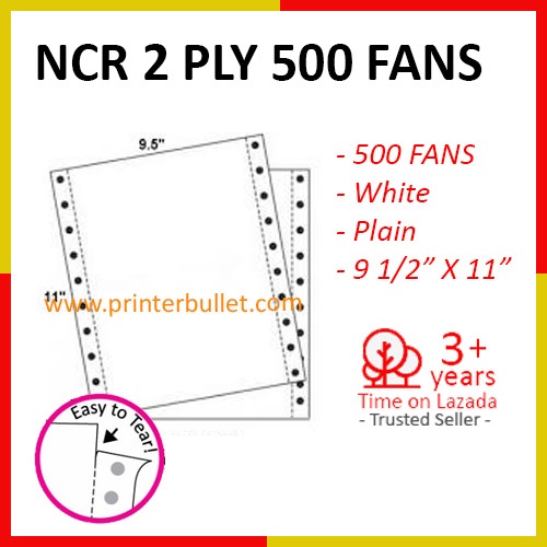 2 Ply NCR 500 Fans Computer Form