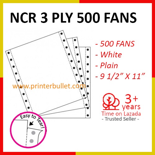 3 Ply NCR 500 Fans Computer Form