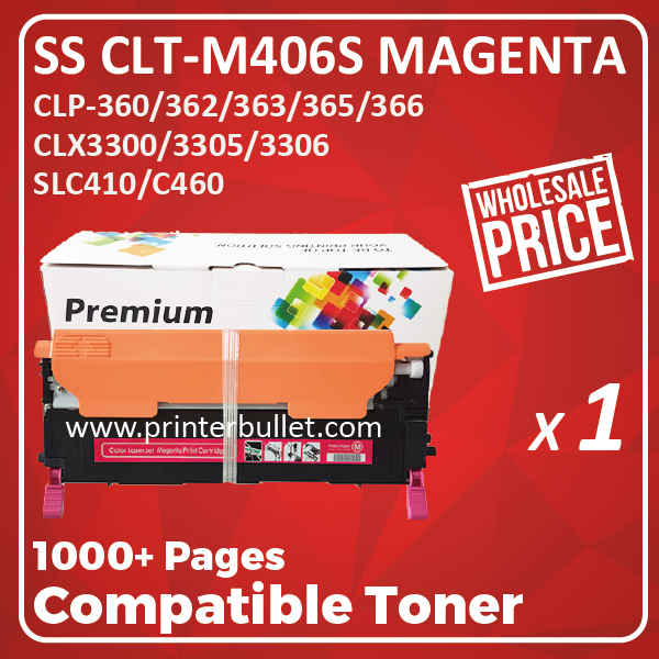 Compatible Samsung CLT-M406S Magenta Toner Cartridge