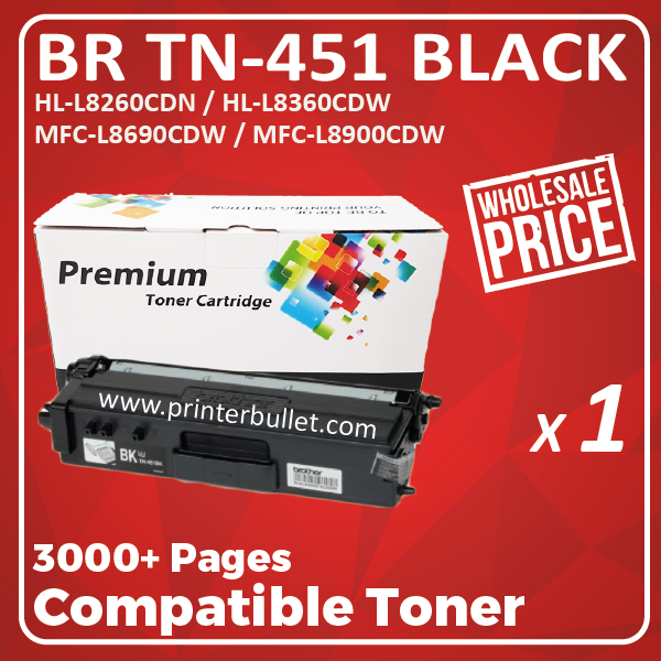 Compatible Brother TN-451 Black Toner Cartridge