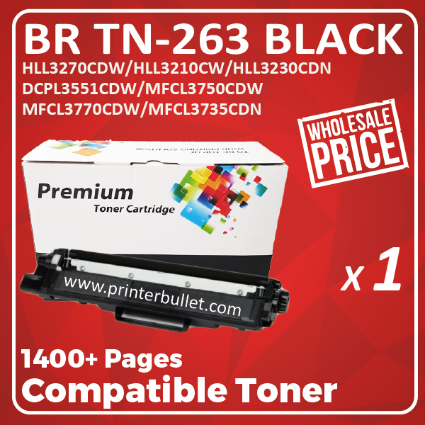 Compatible Brother TN-263 / TN-267 Black Toner Cartridge