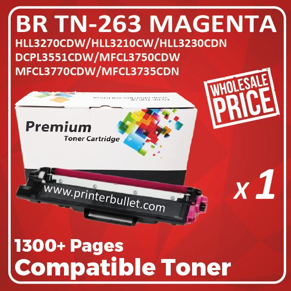 Compatible Brother TN-263 / TN-267 Magenta Toner Cartridge
