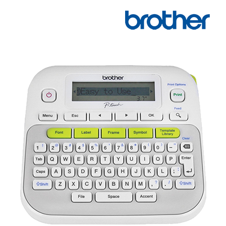 Brother PTD210 Label Printer (Up to 12mm Tape Size, 180 dpi resolution, Manual Cutter, 2 Print Line)