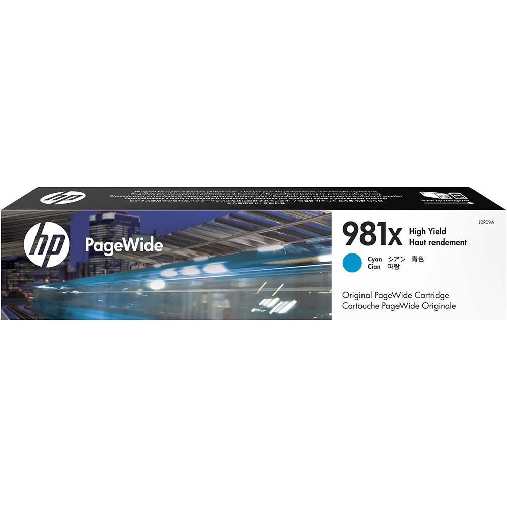 HP 981X High Yield Cyan Original PageWide Cartridge (HP L0R09A)