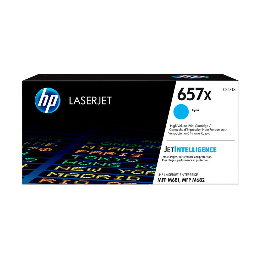 HP 657X High Yield Cyan Original LaserJet Toner Cartridge - 23K (HP CF471X)