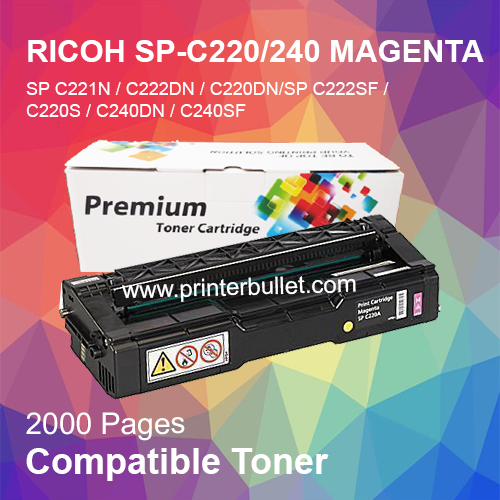 Compatible Ricoh SP-C220/240 Magenta Toner Cartridge