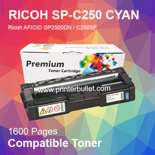 Compatible RICOH SP-C250 Cyan Toner Cartridge