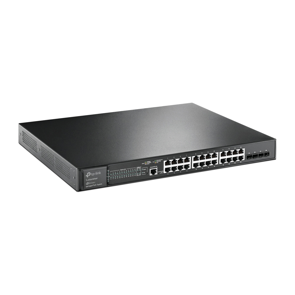 Omada TL-SG3428XMP JetStream 24-Port Gigabit and 4-Port 10GE SFP+ L2+ Managed Switch with 24-Port PoE+