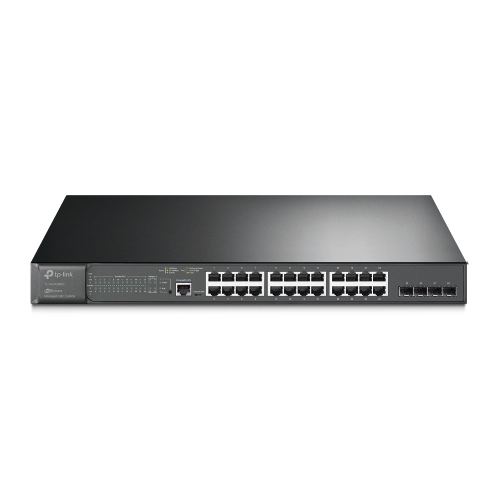 Omada TL-SG3428MP JetStream 28-Port Gigabit L2 Managed Switch with 24-Port PoE+