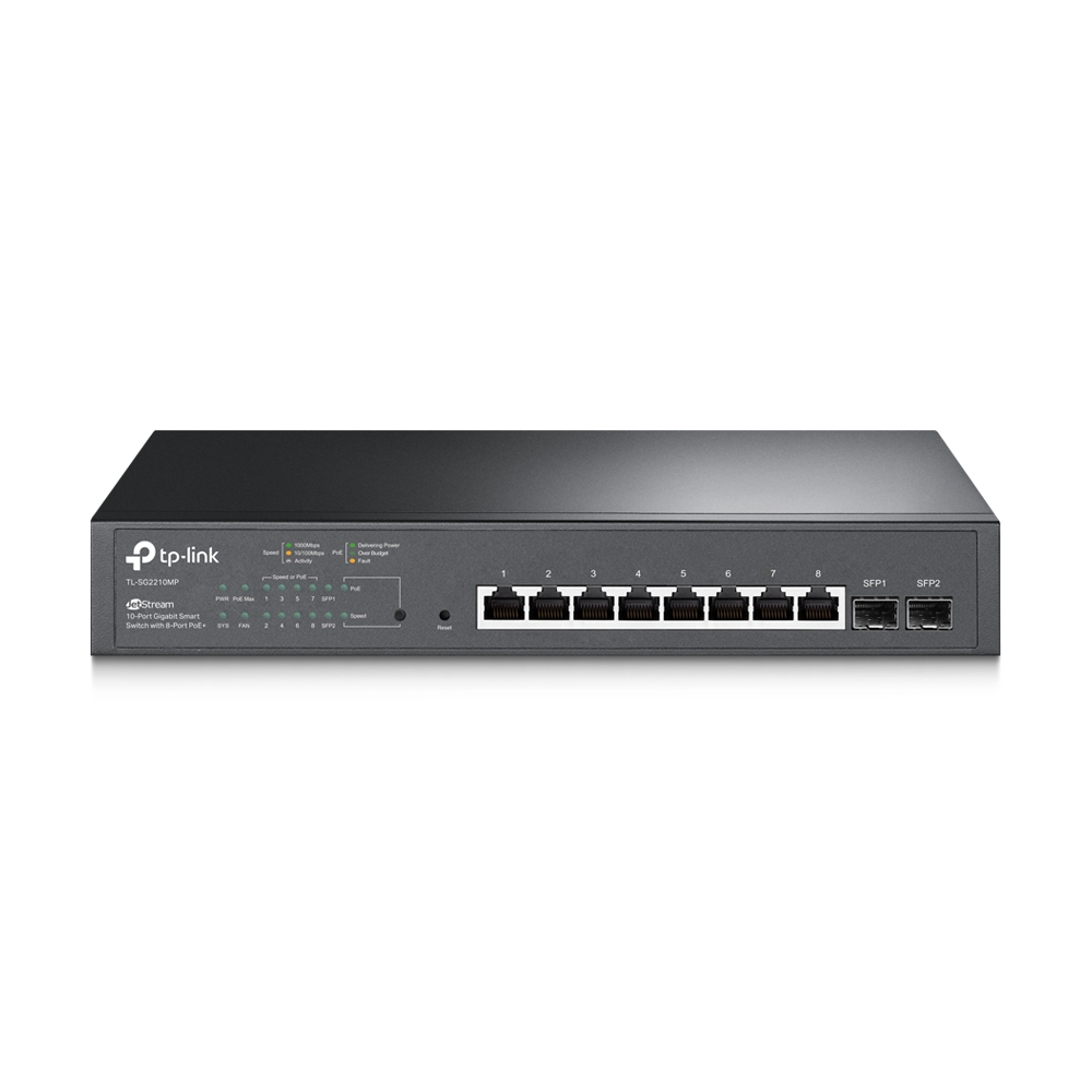 Omada TL-SG2210P JetStream 10-Port Gigabit Smart Switch with 8-Port PoE+