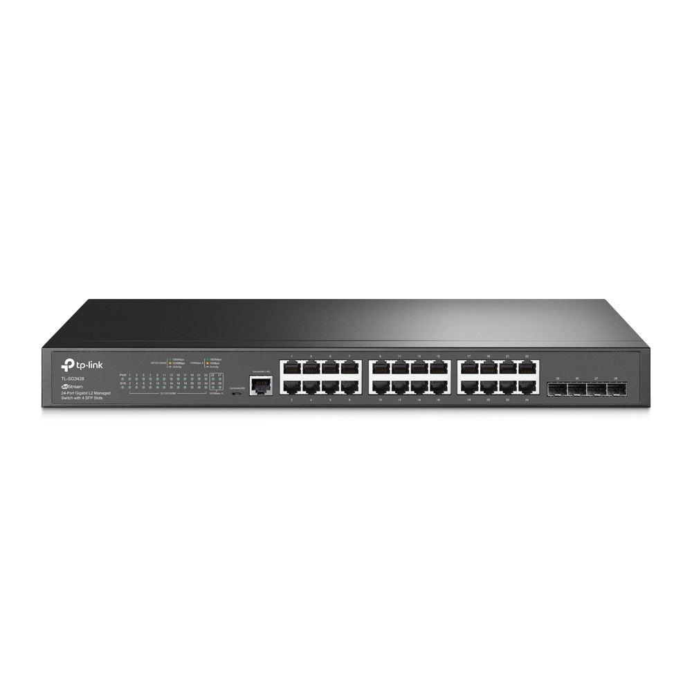 Omada TL-SG3428 JetStream 24-Port Gigabit L2 Managed Switch with 4 SFP Slots