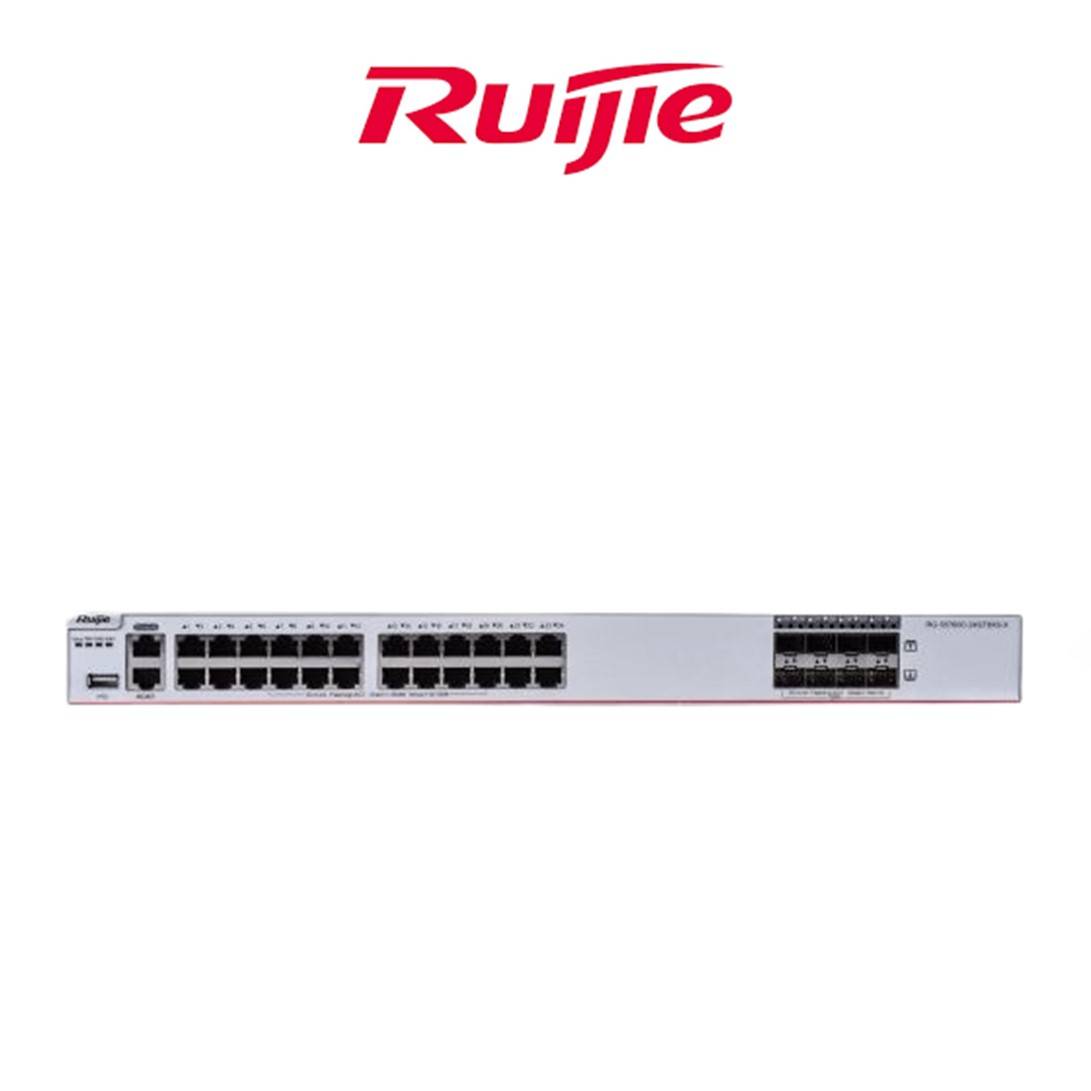 RUIJIE RG-S5760C-24GT8XS-X ENT MANAGED SWITCH, 24 GE PORT, 8 SFP+, 2 EXPANSION SLOT, 2 POWER SUPPLY SLOT