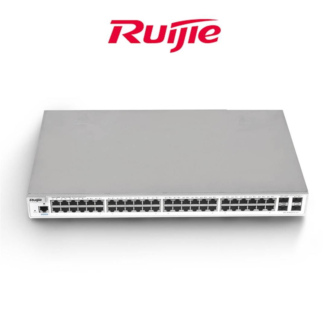 RUIJIE RG-S2952G-E V3 ENT MANAGED SWITCH, 48 GE PORT, 4 GE SFP (NON COMBO)