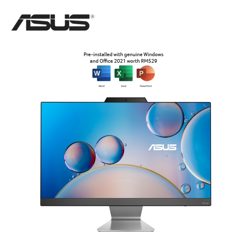 Asus Vivo AIO A3402WB-BA014WS 23.8" FHD All-In-One Desktop PC Black ( I3-1215U, 8GB, 512GB SSD, Intel, W11, HS )