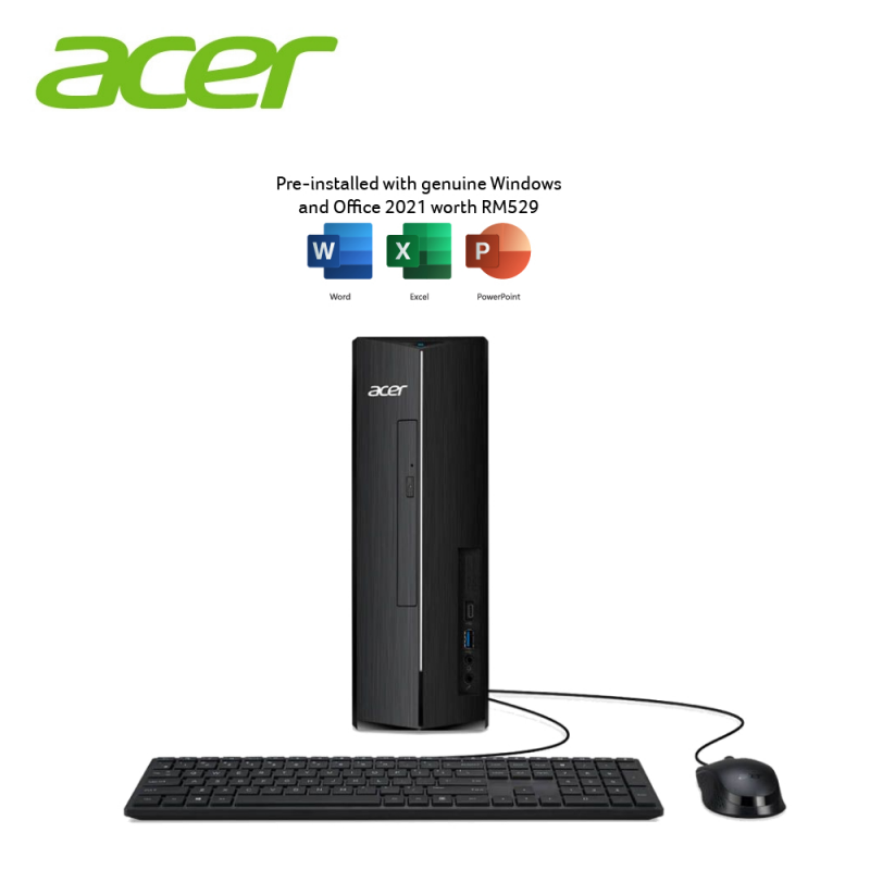 Acer Aspire XC1780-13100W11A Desktop PC ( I3-13100, 4GB, 512GB SSD, Intel, W11, HS )