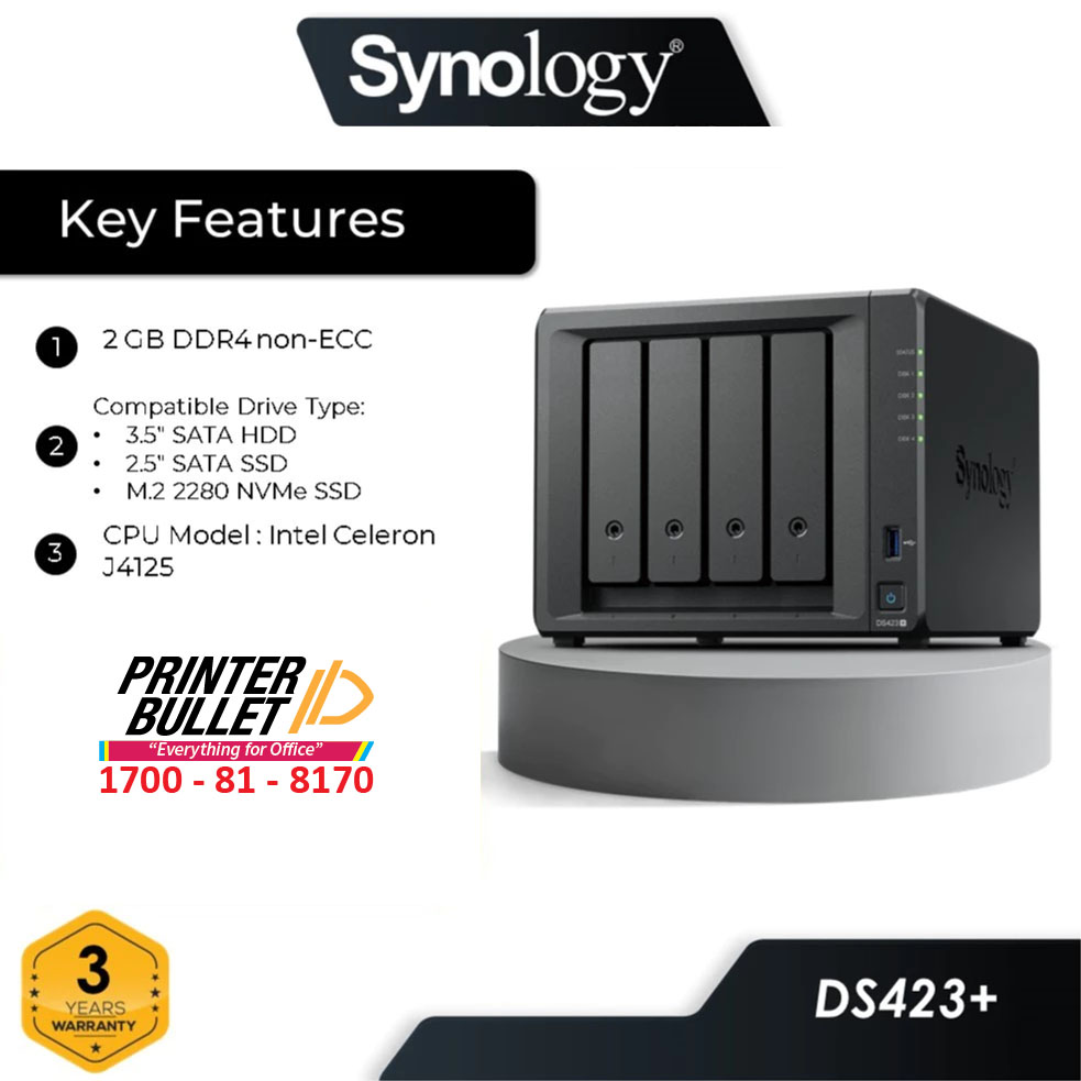 Synology DiskStation DS423 4-Bay NAS Enclosure