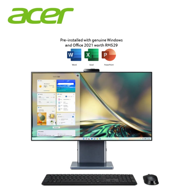 Acer Aspire S321856-1360W11 31.5" WQHD All-In-One Desktop PC ( I7-1360P, 16GB, 1TB SSD, Intel, W11, HS )