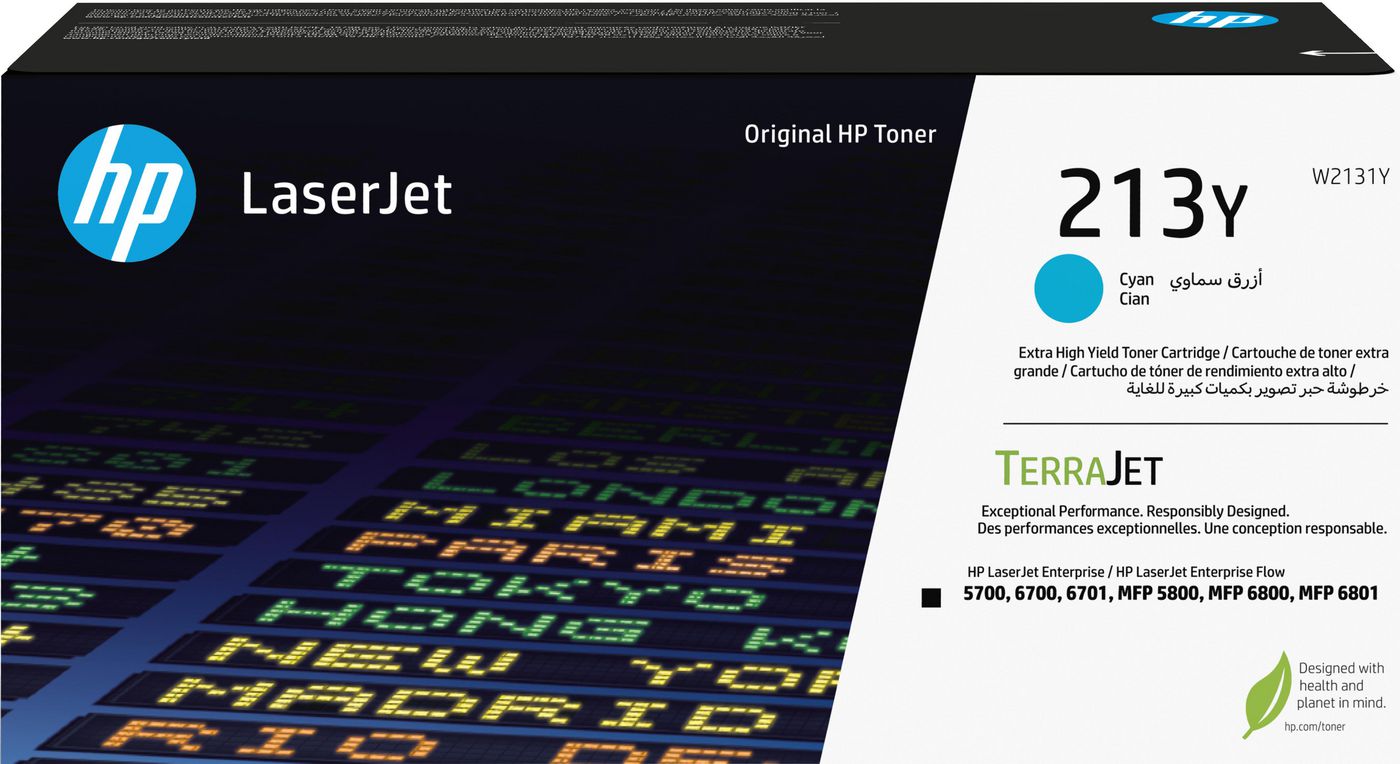 HP 213Y Cyan Toner Cartridge 12K (W2131Y)