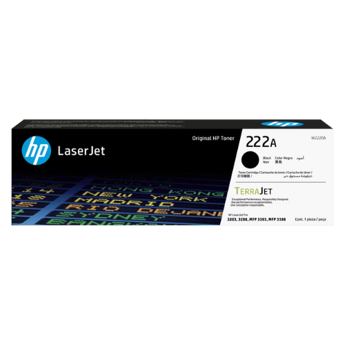HP 222A Black Original LaserJet Toner Cartridge - (W2220A)