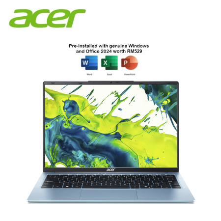 Acer Aspire Lite 14 AL14-32P-39NW 14" WUXGA Laptop Fresh Blue ( i3-N355, 8GB, 512GB SSD, Intel, W11, HS+M365 )