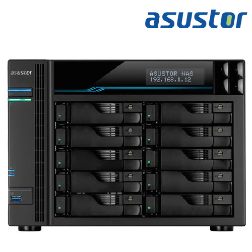 ASUSTOR AS6510T NAS Server (10-Bay, 2.1GHZ QC, 8GB, 2X10GBE, 2NVME)