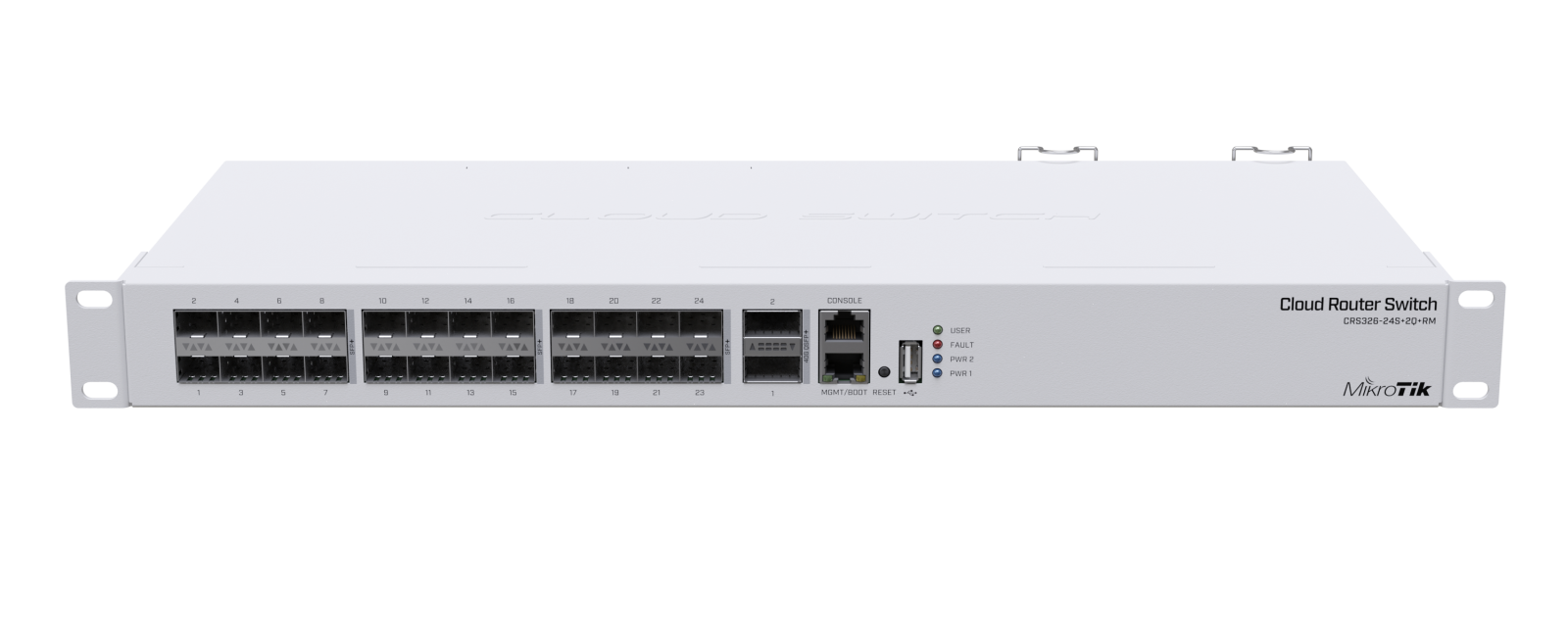MikroTik CRS326-24S+2Q+RM | Switch | 24x SFP+, 2x QSFP, 1x RJ45 100Mb/s