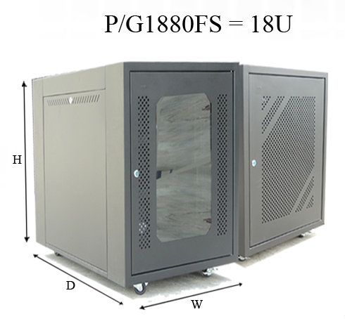 18U GrowV 19" Floor Stand Server Rack 600mm(W) x 800mm(D) x 930mm(H)