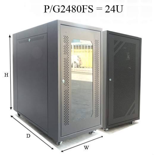 24U GrowV 19" Floor Stand Server Rack 600mm(W) x 800mm(D) x 1200mm(H)