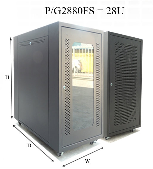 28U GrowV 19" Floor Stand Server Rack 600mm(W) x 800mm(D) x 1370mm(H)