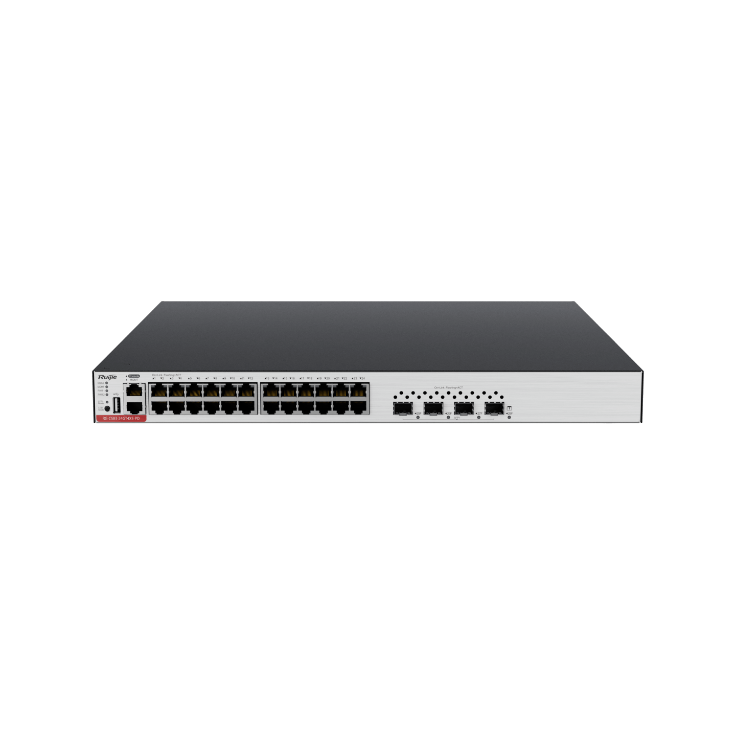 RUIJIE RG-CS83-24GT4XS-PD 24-Port GE Electrical Layer 3 Managed Access Switch with PoE+, 4 × 10G Uplink Ports