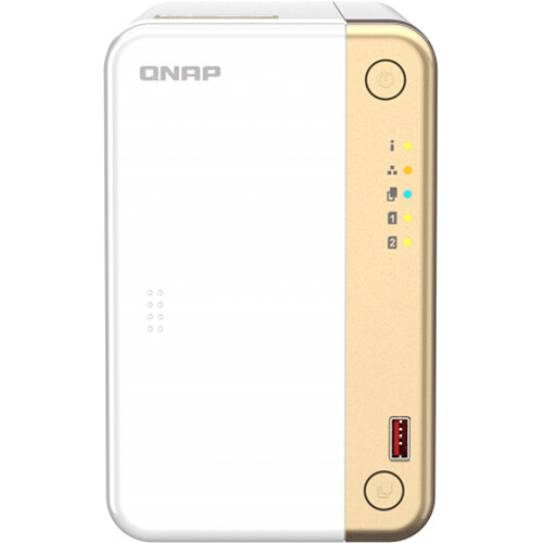 QNAP TS-262 (2-Bay desktop NAS, Intel Celeron N4505 dual-core, 8 GB DDR4 onboard)